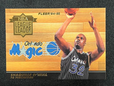1994 Fleer NBA League Leaders Basketball Card Shaquille O'Neal RC #5 KB