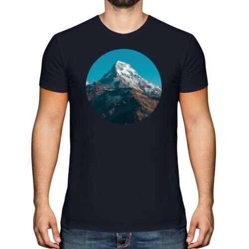 Himalaya Montaña Hombre Camiseta Top Regalo Natural Difuminado