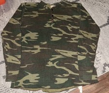 Vintage LL Bean Camo Shirt Mens Large Long Sleeve 80's 70's USA Made Grunge