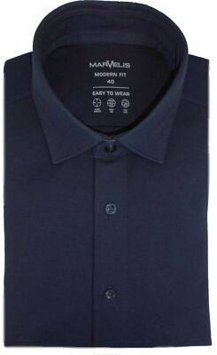 Marvelis Jersey Stretch Hemd Modern Fit 7264.84.18 marine