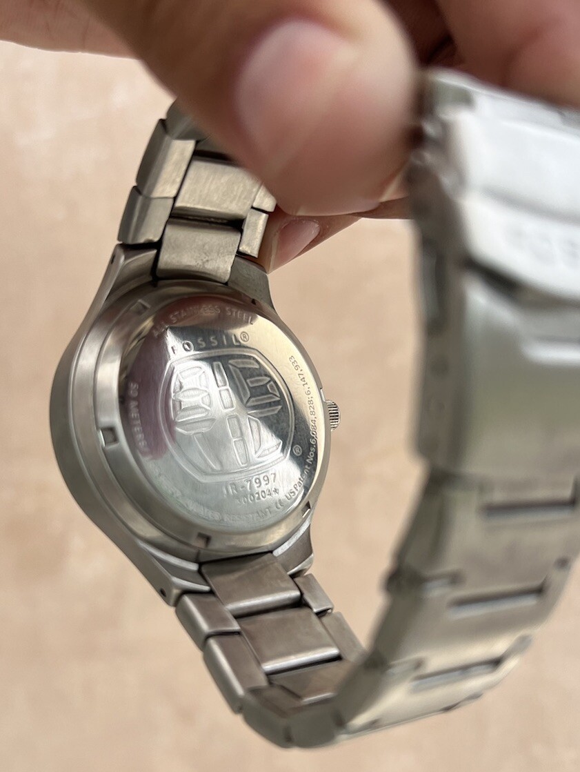Black Kanji Animated Watch RARE y2k FOSSIL Big Tic JR-7997, Box