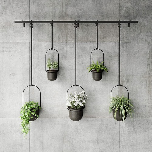 B-Ware Umbra Triflora Black Vaso Da Fiori Appeso Vaso Da Parete Fioriera Appesa - Foto 7 di 7