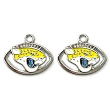 Jaquars NFL Metal Charms painted Logo, NFL Football for earrings or bracelets