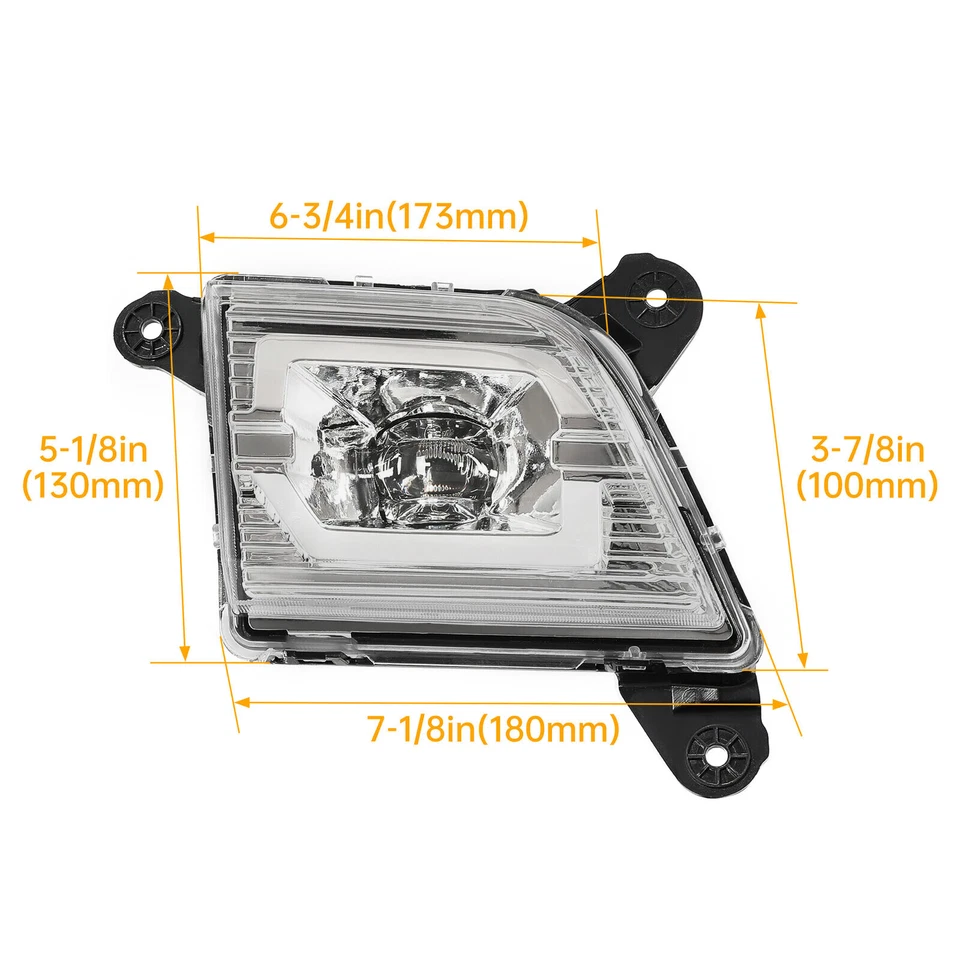 Par de luces antiniebla LED DRL transparentes con cableado para Chevy Silverado 1500 2019-2021 2022 Foto 2 de 4