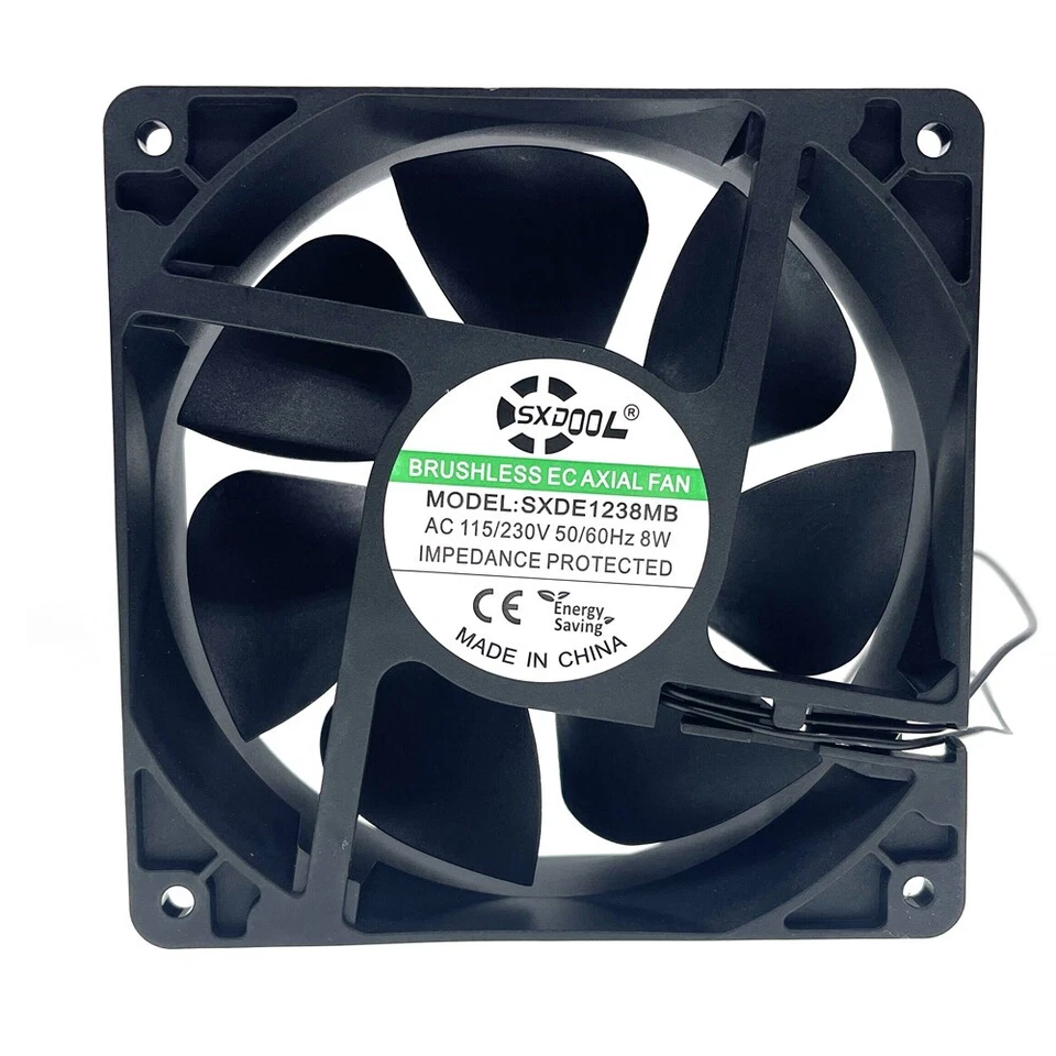 SXDOOL EC Fan 120mm 12cm 220V 110V 230V 115V AC Motor Cooling Fan 120X120X38mm - Image 2 of 4
