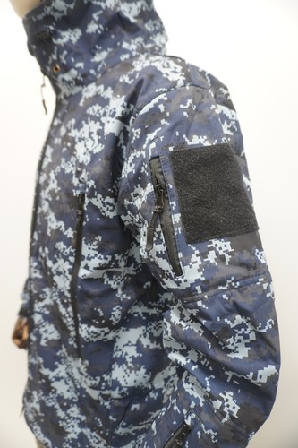 US Navy NWU Digital Camouflage Softshell Jacket Waterproof Fleece Lined Army - Picture 6 of 11