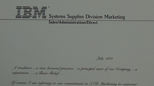 Ancienne lettre 1983 IBM SSD Systems Supplies Division de E.F. Mosner #F-3 - Photo 3/4