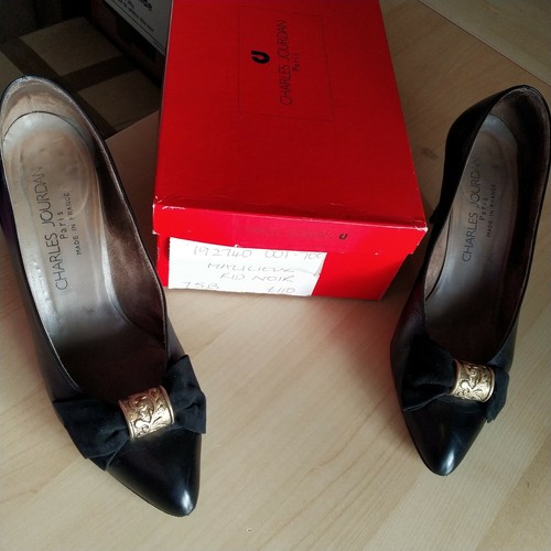 Charles Jordan Kid Leather Vintage Heels UK 5 US 7.5 8.6cm Heel - Picture 2 of 9