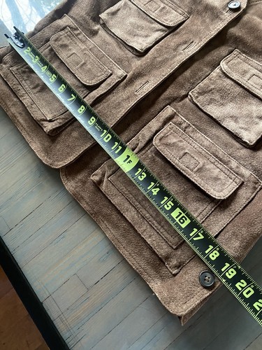 Orvis Suede/Leather & Satin 10 Pockets! Fly Fishing,Safari,Travel Vest NEW Small - Picture 14 of 19