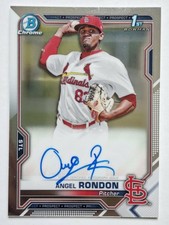 2021 Bowman Chrome Angel Rondon Auto #CPA-ARO Cardinals 1st Bowman