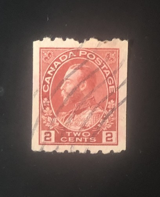 #ad #ad Stamps Canada Sc124 2c car KGV Admiral used coil single see detail $6.95