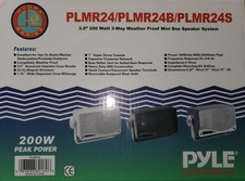 Pyle PLMR24W 3.5'' 200 Watt 3-Way White Weather Proof Mini Box Speaker System