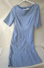 Eliza J Classic Sheath Dress Light Blue Size 4 Knee Length Half Sleeve 
