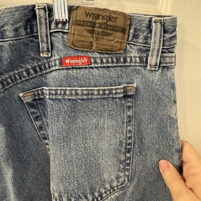 Mens Wrangler Premium Quality Jeans 46×30 Regular Fiit Medium Wash