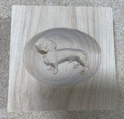 Dachshund Engraving Wood Corner Trim Block Door Trim Block Window Trim