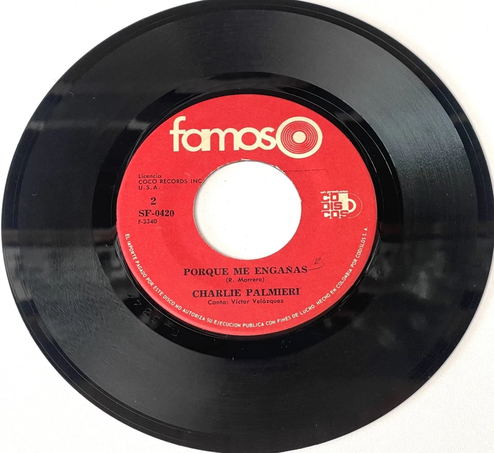 Charlie Palmieri - Buchipluma Na'Ma / Porque me Engañas - Rare press Single - Image 2 of 2