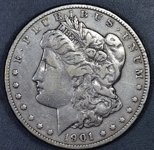 1901 $1 MORGAN SILVER DOLLAR KM# 110 Grade:  XF A6174
