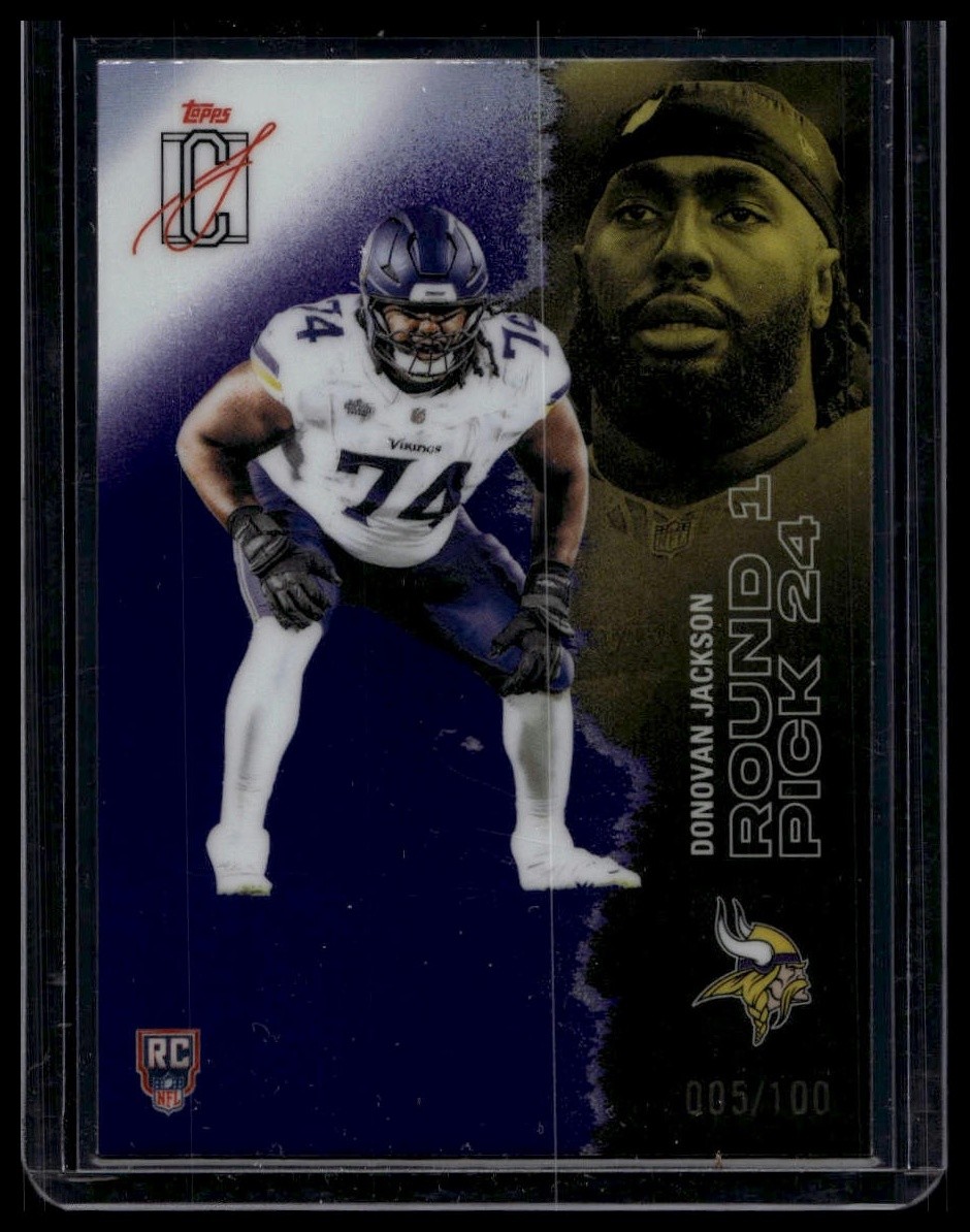 Donovan Jackson 2025 Topps Signature Class Chrome Purple /100 Rookie Vikings
