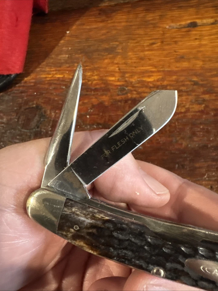 1978 Case XX 64047P  Farmer's Stockman/Punch "For Flesh Only"Knife - Excellent!! - Image 3 of 4