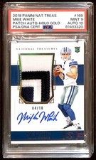 2018 National Treasures Rookie Auto RPA Holo Gold 4/10 Mike White PSA 9 R6220J