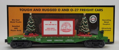 Coche plano de Navidad MTH 30-76684 O con árboles de Navidad iluminados LN/caja | Zustand: Used
