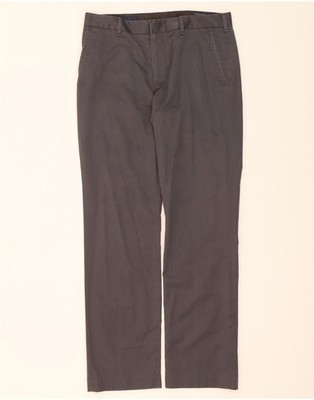 BONOBOS Herren Straight Chino Hose W33 L32 Grau Baumwolle DH02