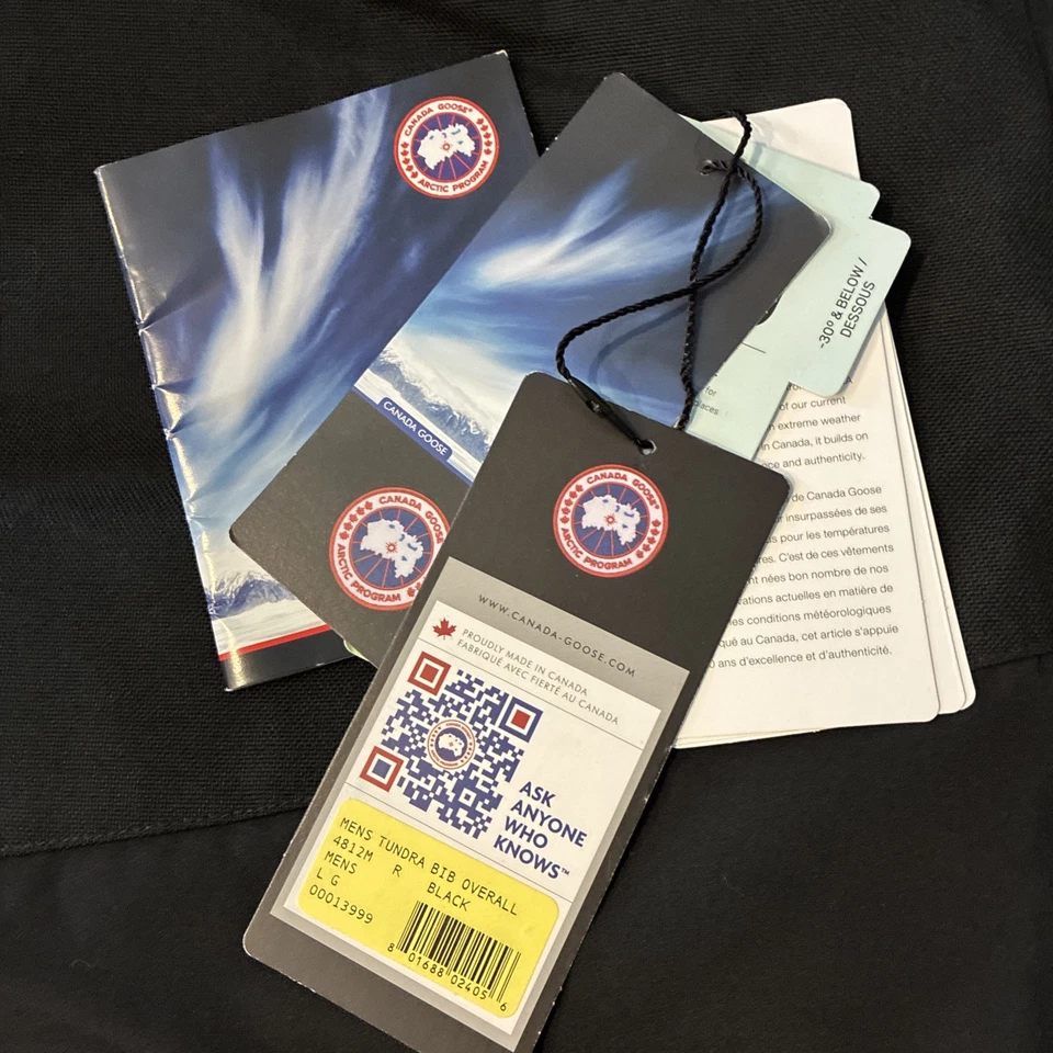 $850.00 Canada Goose Mens Tundra Bib Overall-black-Large-worn once! Authentic!  - Image 2 of 4