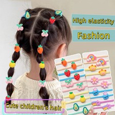 100 Pc Children Cartoon Rubber Hair Bands Elastic Ponytail Holders Scrunchies
