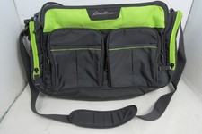 Eddie Bauer Diaper Bag - Gray and Green Changing Pad Included 17" x 12"