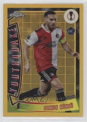 2022-23 Chrome UEFA Club Competitions Youthquake 32/50 Orkun Kokcu Rookie RC n0c