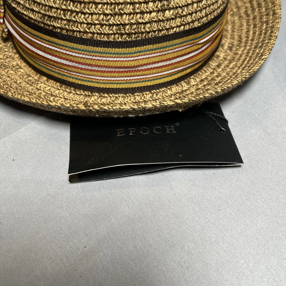Epoch Hats Company S/M Hombre Marrón Claro Fedora Multicolor Banda para Sombrero Nueva con Etiquetas Foto 2 de 4