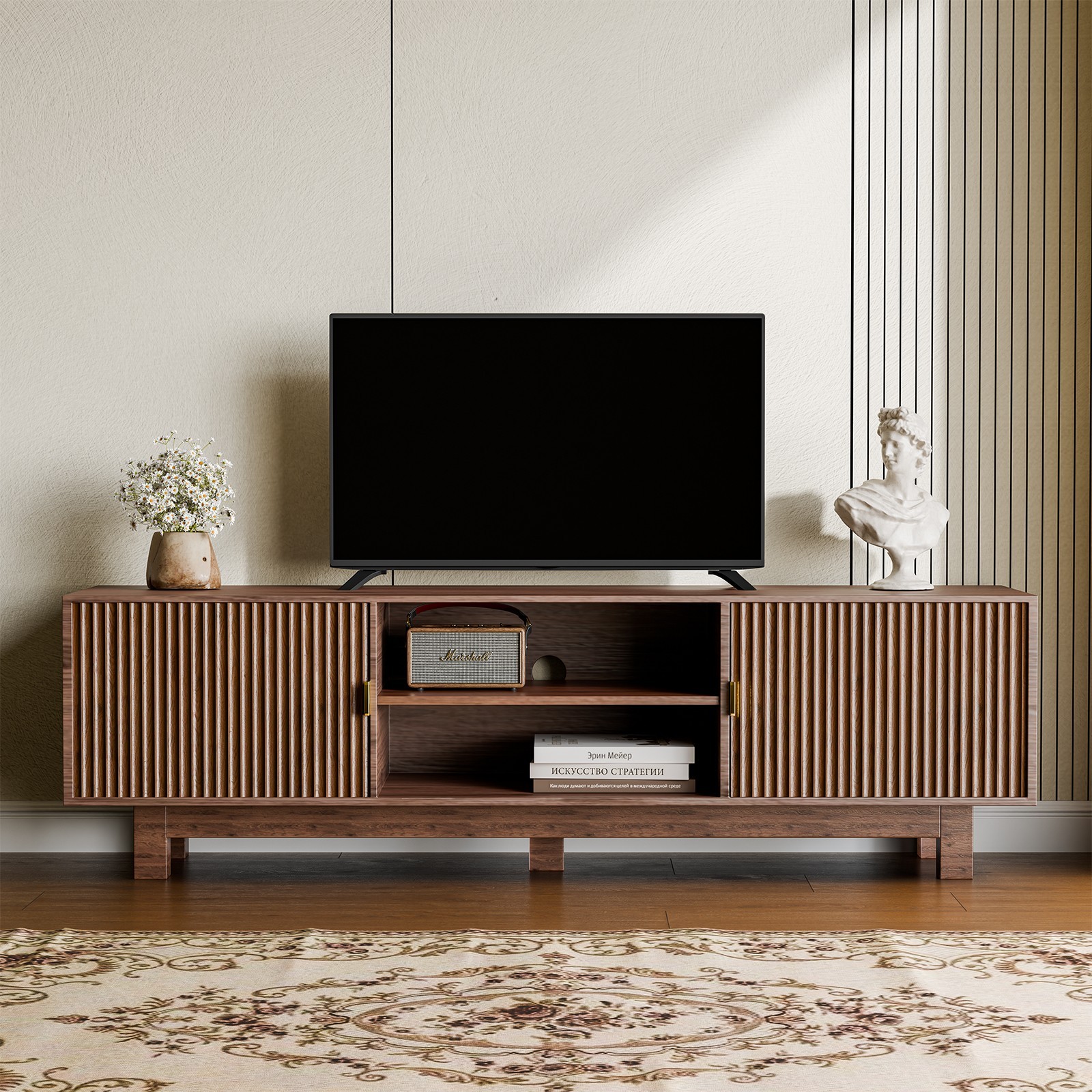 With Storage, Modern Farmhouse Entertainment Center For Tvs 