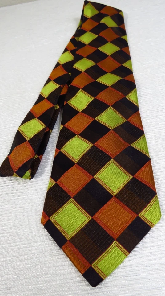 ¡Corbata de lujo de seda geométrica de diseñador Dormeuil Italia para hombre! Foto 3 de 4