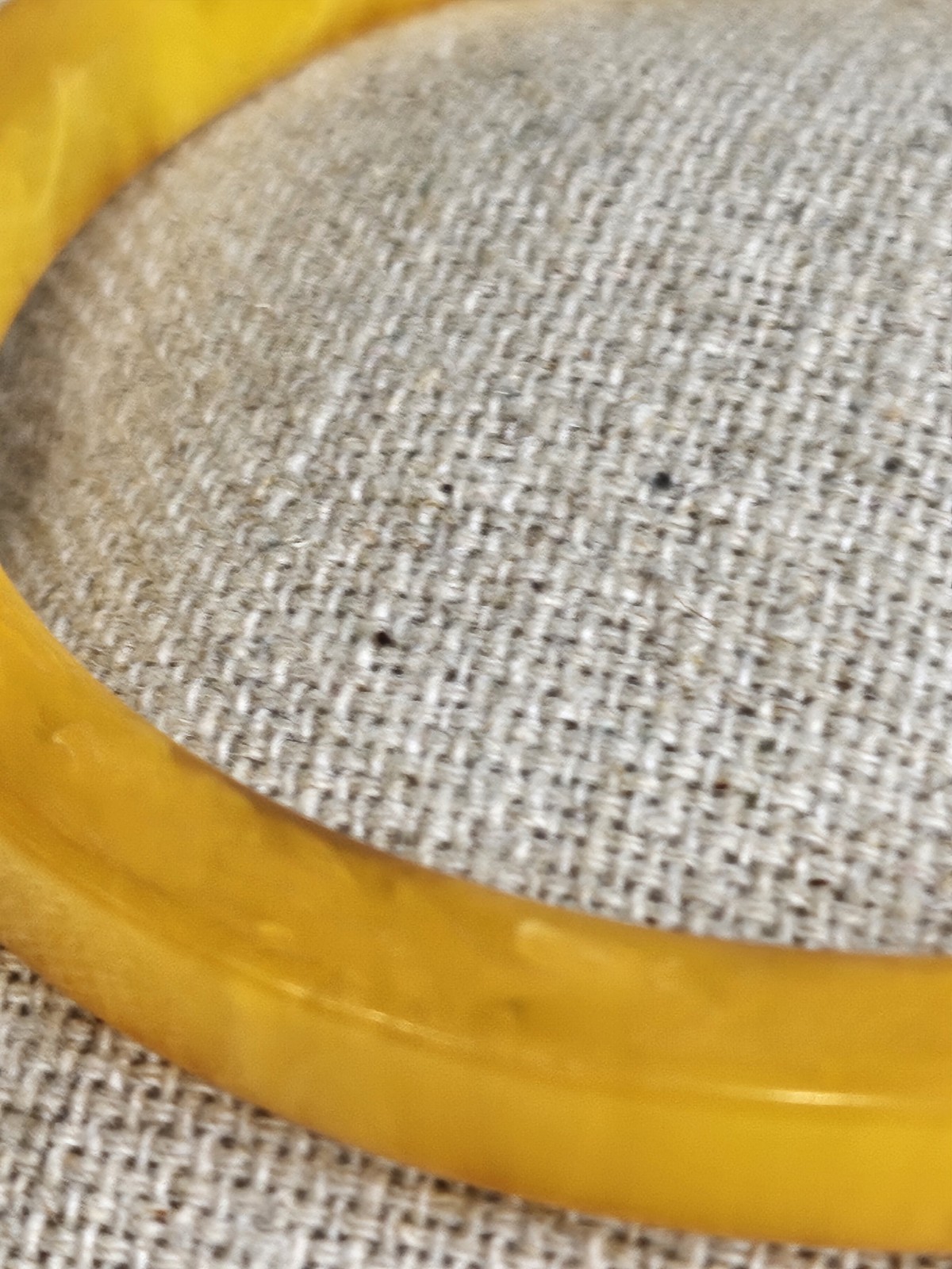 Bakelite Single Bangle Bracelet TESTED Mustard Ye… - image 2