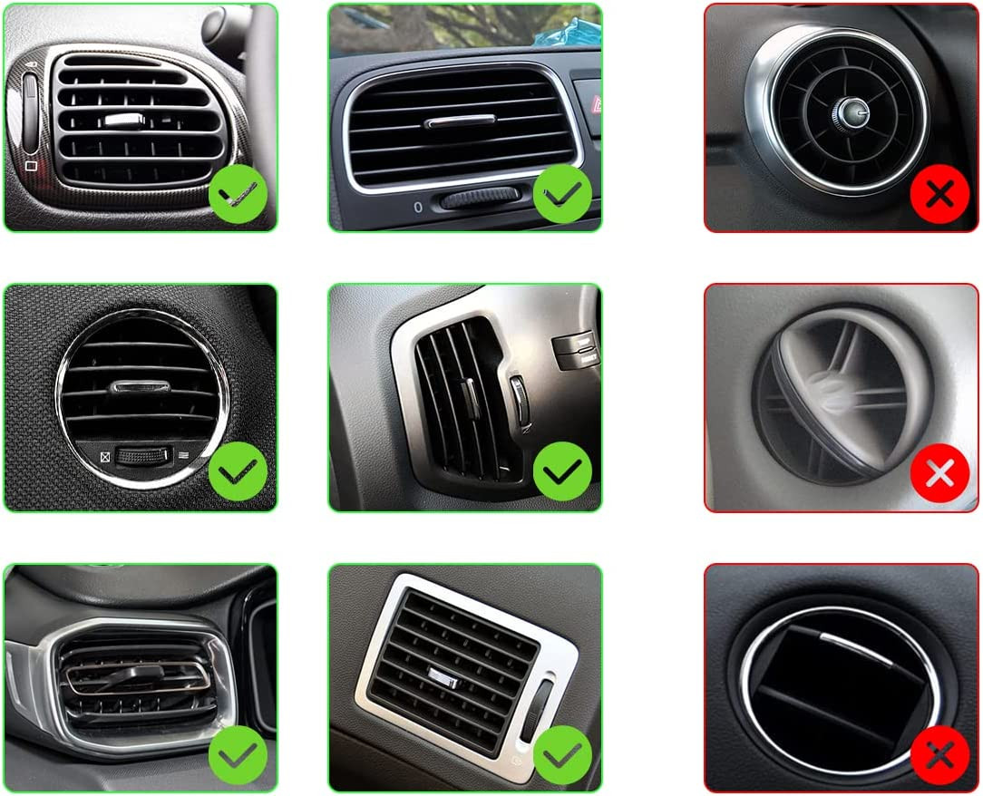 20PCS Car Air Conditioner Decoration Strip, Auto Air Vent Outlet Chrome DIY Trim