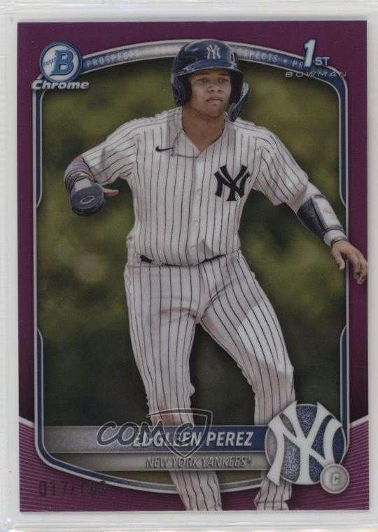 2025 Bowman Chrome Prospects Fuchsia Refractor /199 Edgleen Perez #BCP-80 0v2a