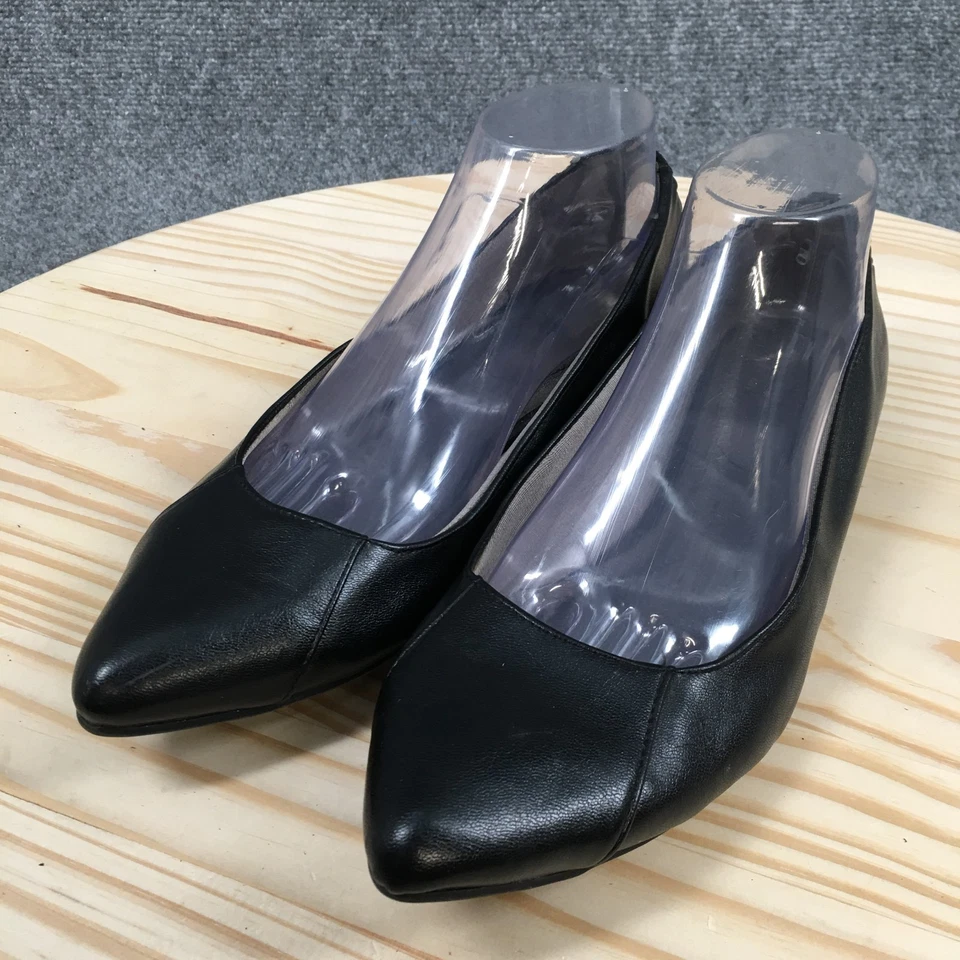 LifeStride Zapatos Mujer 9.5 M Lindos Informales Sin Cordones Punta Ballet Pisos Negros Foto 3 de 4