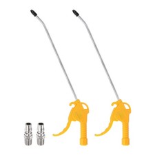 2pcs High Pressure Air Blow Gun with 11 Inch Long Angled Nozzle Yellow