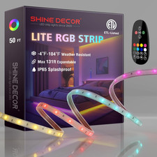 120v Rgb Led Strip Light Remote Control Cold Resistant Ip65 Waterproof Outdoor