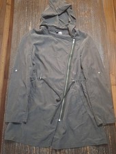 Divided by H M women s size 6 lightweight jacket hooded side, zipper army green
