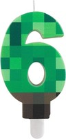 Geburtstagskerzen Zahlen 6,Pixel Geburtstagskerzen Kerze,GrüN Kerzen Geburtst...