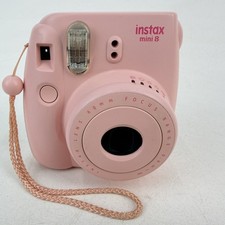 FujiFilm Instax Mini 8 Instant Film Camera Light Pink w/Wrist Strap Tested