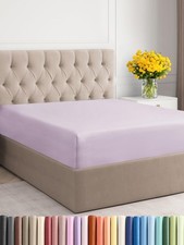 Full Fitted Bed Sheet - Bottom Single Fitted Sheet Only - Ultra-Soft Hotel Lu...