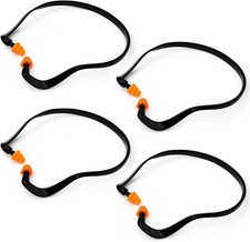 Banded Earplugs for Shooting Range 4 Pcs, Orange Reusable Silicone Hearing