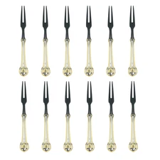 Wallace Napoleon Bee Gold Accent 18/10 Stainless Steel Food Pick (Set of Twelve)