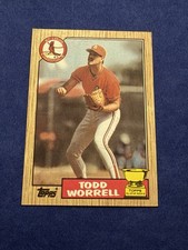 1987 Topps Todd Worrell All-Star Rookie St. Louis Cardinals Vintage Card #465. rookie card picture