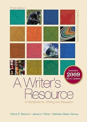 A Writer's Resource 2009 APA & MLA Update, Student Edition, Maimon, Elaine,Perit