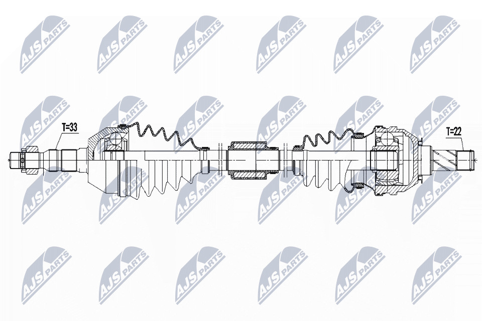 NTY OE NPW-PL-125 Drive Shaft for OPEL,VAUXHALL