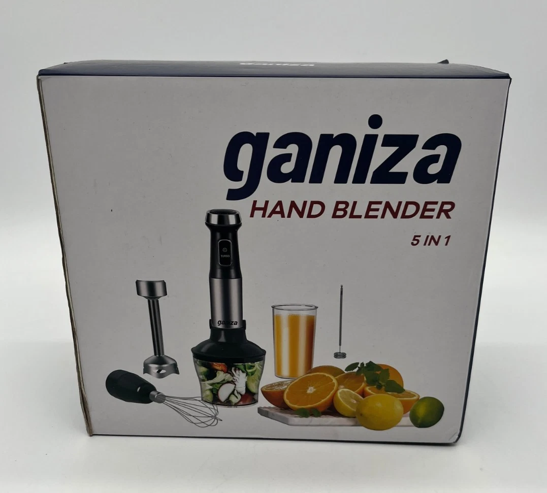 Ganiza Hand Blender 5 in 1, 15-Speed Stainless Steel.