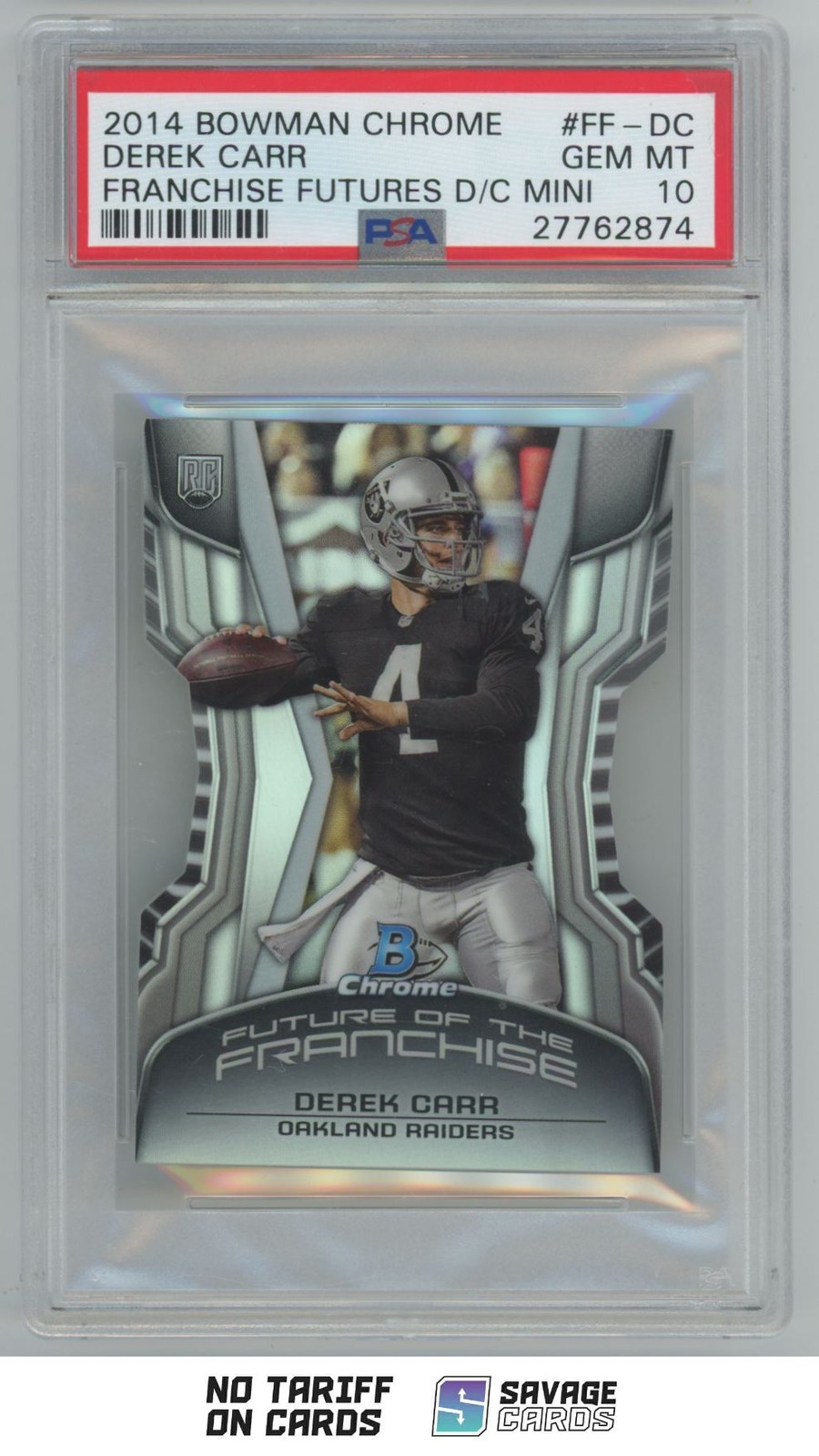Derek Carr Bowman Chrome Franchise Futures Die-Cut Mini #FFDC Base